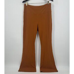 Lululemon Groove Super High Rise Flared Leggings Nulu Size 14 Butternut Brown